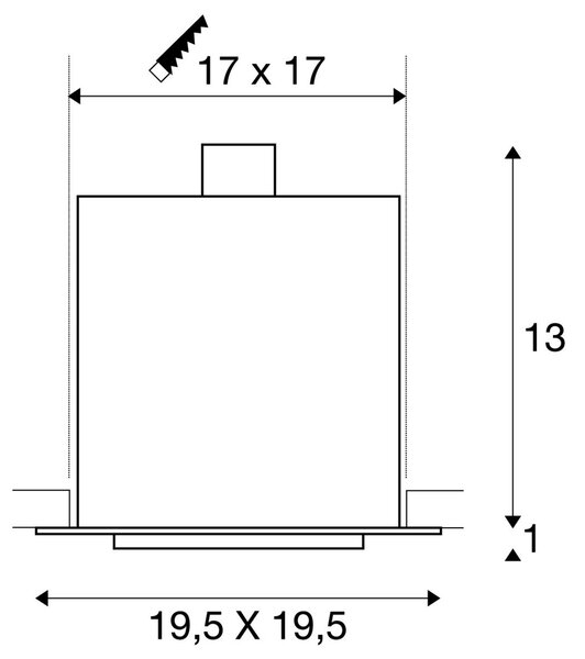 LA 115540 KADUX 1 ES111, svítidlo typu downlight, černé matné, max. 75 W - BIG WHITE (SLV)