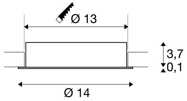 LA 117331 COMFORT CONTROL LED, vestavné svítidlo, nepřímé, bílé - BIG WHITE (SLV)