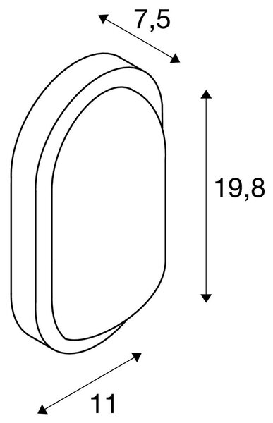 LA 229931 Nástěnné a stropní svítidlo TERANG 2, oválné, bílé, 3000K, IP44 - BIG WHITE (SLV)