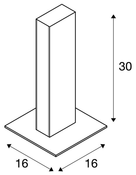 LA 232155 H-POL svítidlo venkovní 8W LED 3000K antracit 30cm - BIG WHITE (SLV)