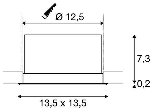 LA 112692 VERLUX vestavné svítidlo LED 3000K bílé matné 20W - BIG WHITE (SLV)