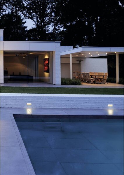 LA 233660 BRICK venkovní nástěnné vestavné svítidlo LED 3000K nerez 230V IP67 850lm 10W - BIG WHITE (SLV)