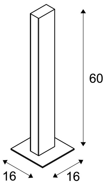 LA 232165 H-POL svítidlo venkovní 15W 3000K antracit 60cm - BIG WHITE (SLV)
