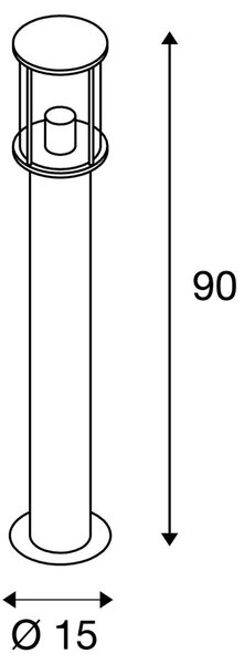 LA 232075 PHOTONIA svítidlo venkovní A60 kulaté antracit čiré sklo - BIG WHITE (SLV)
