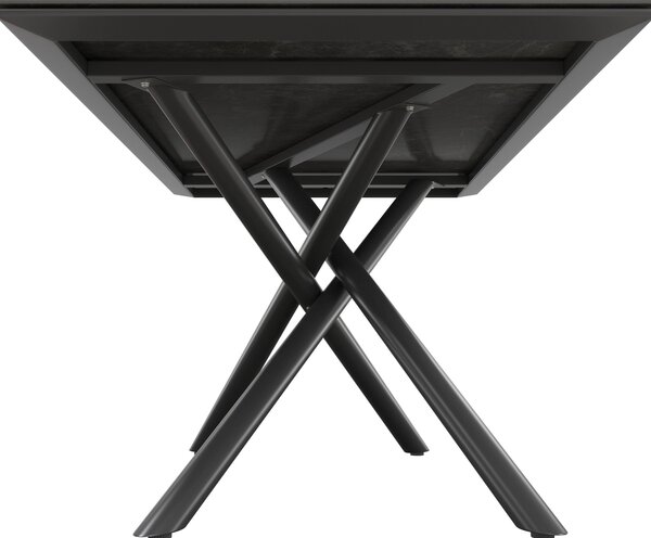 ZAHRADNÍ STŮL, kov, kámen, 180/90/75 cm Amatio - Venkovní stoly