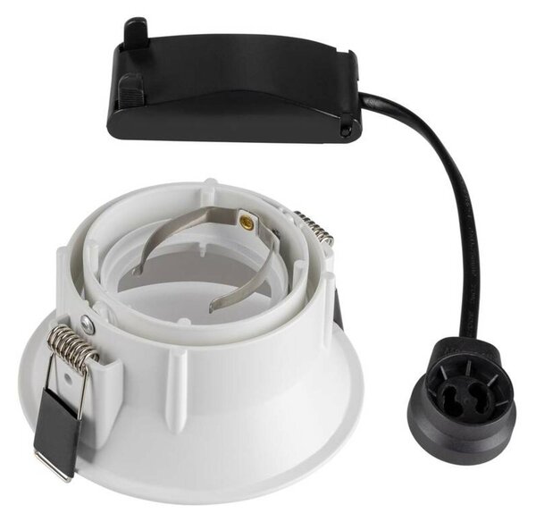 BIG WHITE SLV HORN-T, vestavné svítidlo, QPAR51, kulaté, bílé matné, výkyvné, max. 50 W, vč. upínacích pružin 113141