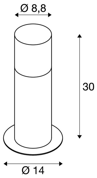 LA 1006180 GRAFIT E27 30 Pole round sloukové svítidlo antracit - BIG WHITE (SLV)