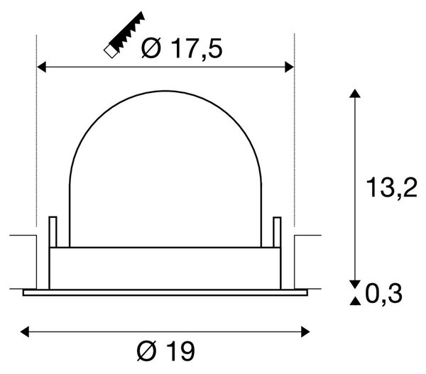 LA 1009892 NUMINOS® GIMBLE XL Stropní vestavné svítidlo, 3000 K, 20°, bílá - BIG WHITE (SLV)