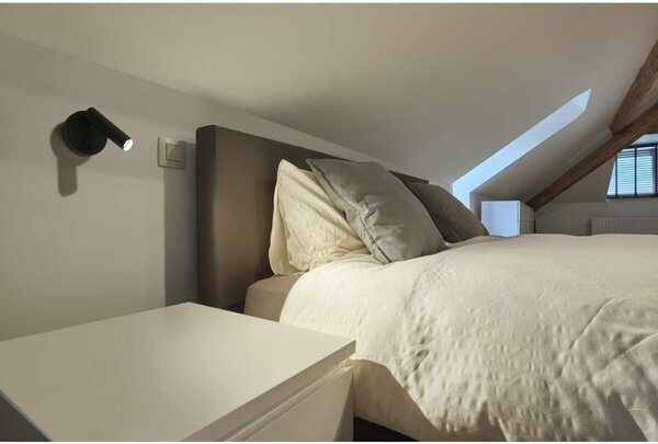 BIG WHITE SLV KARPO, nástěnné a stropní svítidlo, jedna žárovka, LED, 3000K, kulaté, černé, s vypínačem, 7,5 W 152340