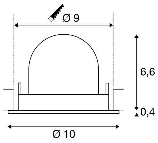 LA 1009392 NUMINOS® GIMBLE S Stropní vestavné svítidlo, 2700 K, 40°, IP20, kulaté, bílé - BIG WHITE (SLV)