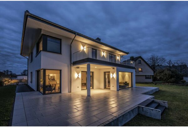 BIG WHITE SLV LOGS WALL, venkovní nástěnné svítidlo, LED, 3000K, IP44, hranaté, antracit, 8 W 232105
