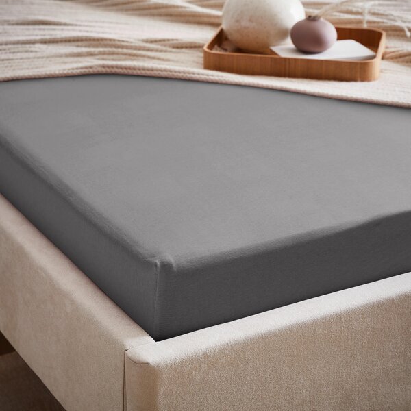 ELASTICKÉ PROSTĚRADLO, antracitová, 120/220 cm Dieter Knoll - Prostěradla