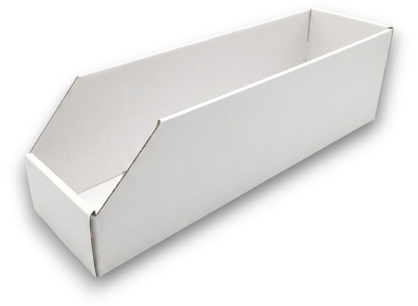 KARTON PAK Úložné boxy na oblečení, organizéry do skříně BÍLÝ KARTON 15 x 54 cm
