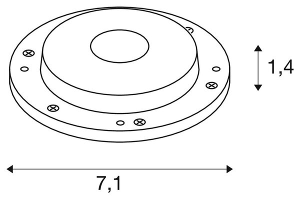 LA 1006172 SMALL PLOT modul LED modul hliník/matný 3 W 3000 K CRI 80 180° - BIG WHITE (SLV)