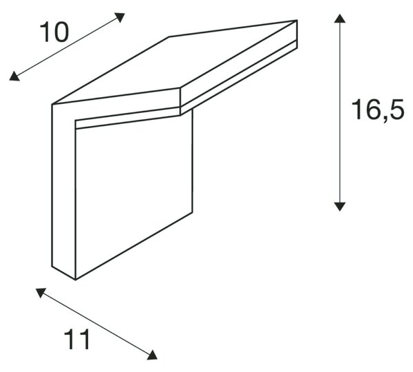 BIG WHITE SLV ORDI, venkovní nástěnné svítidlo, LED, 3000K, béžové, 9W 232905