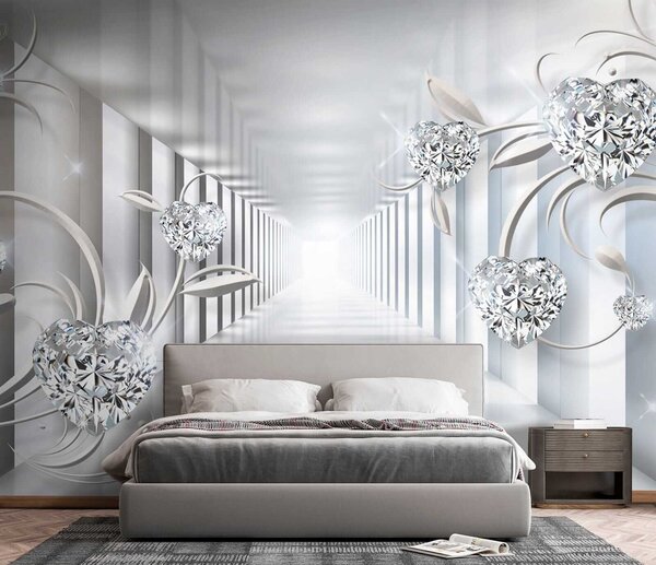 Fototapety Diamantové srdce v tunelu, Fototapety 3D, u07513 : uwalls.cz