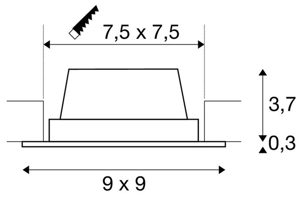 LA 112721 FRAME BASIC, sada LED, downlight, bílé matné, 6 W, 3000K, včetně ovladače - BIG WHITE (SLV)