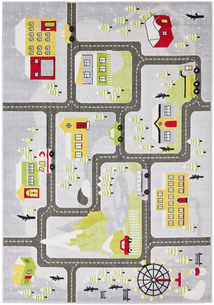 Kobercový ráj Dětský kusový koberec Adventure Malet šedý Rozměr: 160x230 cm