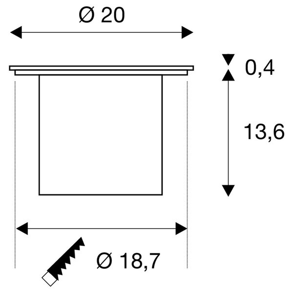 LA 1006104 ROCCI 200 EL kulaté zápustné zemní svítidlo černé 16 W 3000 K 120° - BIG WHITE (SLV)