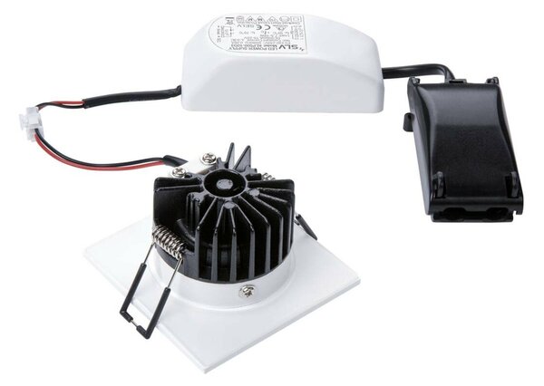 BIG WHITE SLV PATTA-I, vestavné svítidlo, LED, 3000K, hranaté, bílé matné, 38°, vč. ovladače 114431