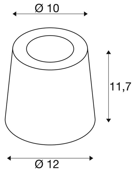 LA 1006408 CONCRETO FL stojací lampa, kulatá GU10 šedá 10 W - BIG WHITE (SLV)