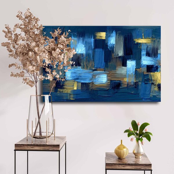 ASIR Obraz na plátně ArtGALINI – Modrá abstrakce