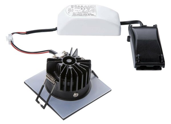 BIG WHITE SLV PATTA-I, vestavné svítidlo, LED, 3000K, hranaté, černé matné, 38°, vč. ovladače 114430