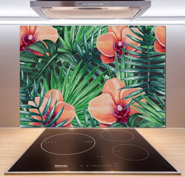 Skleněný panel do kuchynské linky Orchidej pksh-107940636