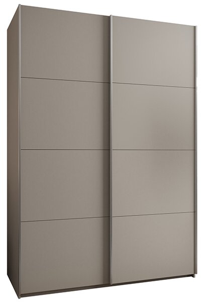 Šatní skříň LUX 1 s posuvnými dveřmi, 170×245,5×64 Kašmír / stříbrné