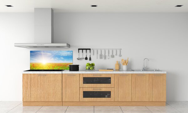 Dekorační panel sklo Pole máků pksh-107946485
