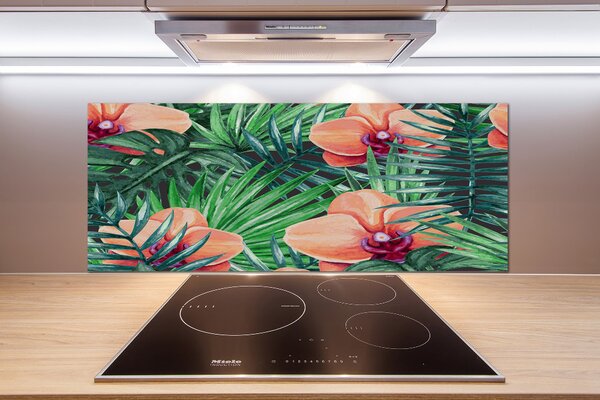 Skleněný panel do kuchynské linky Orchidej pksh-107940636