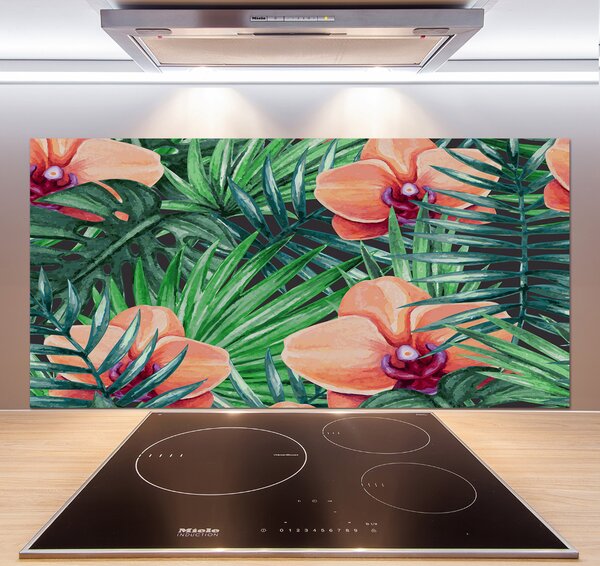 Skleněný panel do kuchynské linky Orchidej pksh-107940636