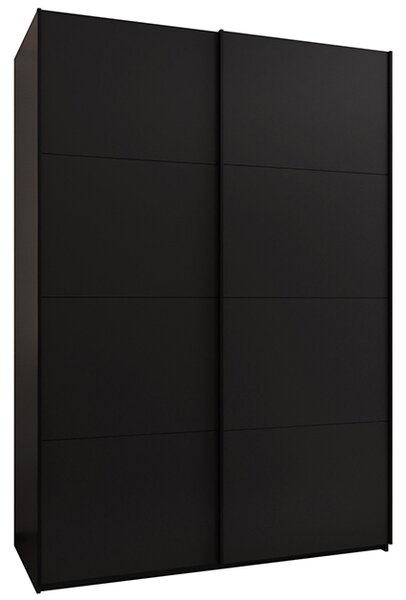 Šatní skříň LUX 1 s posuvnými dveřmi, 170×245,5×64 Černá / černé