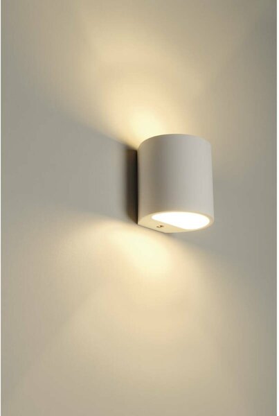 BIG WHITE SLV PLASTRA 104, nástěnné svítidlo, QT14, kulaté, bílá sádra, QT14, max. 42 W 148016