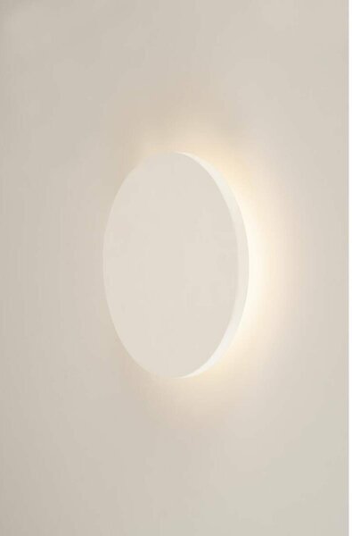 BIG WHITE SLV PLASTRA, nástěnné svítidlo, LED, 3000K, kulaté, bílá sádra, pr. 30 cm 148091