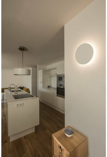 BIG WHITE SLV PLASTRA, nástěnné svítidlo, LED, 3000K, kulaté, bílá sádra, pr. 30 cm 148091