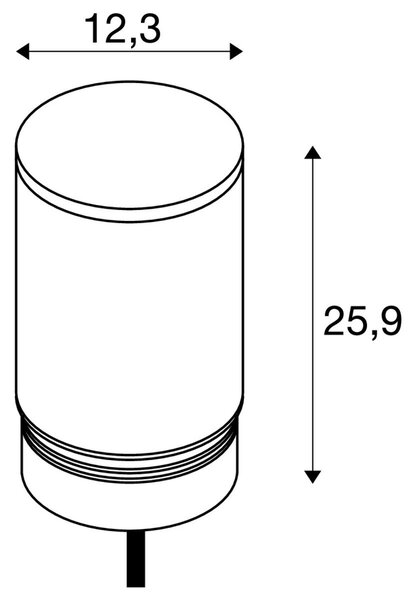 LA 1006386 M-POL M Polehead Louver hlava svítidla, antracit, 11 W, 190/210 lm, 2700/3000 K, CRI90 - BIG WHITE (SLV)