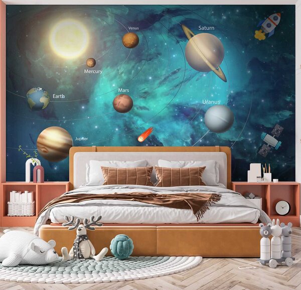 Fototapety Sluneční Soustava, Fototapety dětské, Fototapety pro chlapce, u09074 : uwalls.cz
