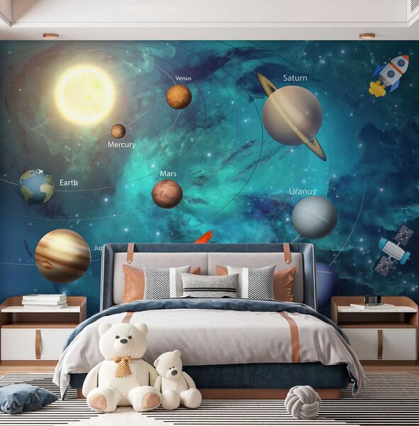 Fototapety Sluneční Soustava, Fototapety dětské, Fototapety pro chlapce, u09074 : uwalls.cz