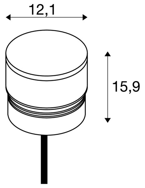 LA 1006385 M-POL S Polehead Louver hlava svítidla, antracit, 11 W, 145/155 lm, 2700/3000 K, CRI90 - BIG WHITE (SLV)
