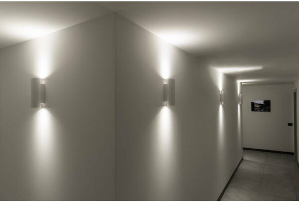 BIG WHITE SLV PLASTRA, nástěnné svítidlo, QPAR51, kulaté, trubice, bílá sádra, max. 70 W 148060