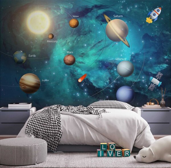Fototapety Sluneční Soustava, Fototapety dětské, Fototapety pro chlapce, u09074 : uwalls.cz