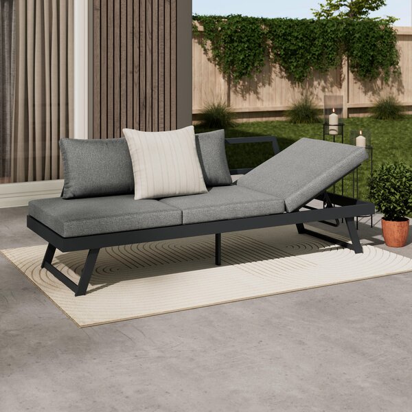 SEDACÍ LAVICE, kov, textil, 204/70/69 cm Ambia Garden - Taburety