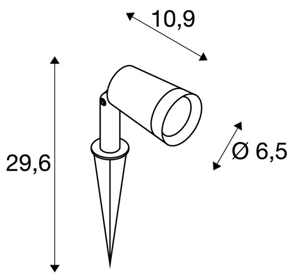 LA 1007146 SYNA PLANT svítidlo se zemním hrotem 3000 K IP65 36° 540 lm - BIG WHITE (SLV)