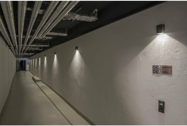 BIG WHITE SLV QUAD 1 XL, nástěnné svítidlo, LED, 3000K, IP44, hranaté, antracit, 3,2 W 232435