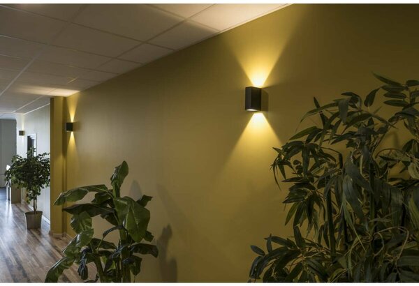 BIG WHITE SLV QUAD 2 XL, nástěnné svítidlo, LED, 3000K, IP44, hranaté, up/down, antracit, 3,2 W 232445