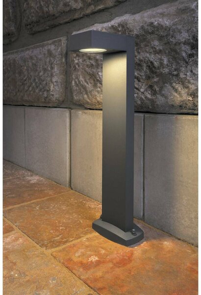 BIG WHITE SLV QUADRASYL 75, venkovní stojací lampa, úsporná žárovka GX53, IP44, hranatá, antracit, D/Š/V 19/22,5/75 cm, max. 11 W 23