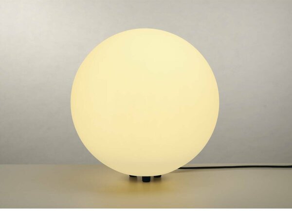 BIG WHITE SLV ROTOBALL FLOOR 50, venkovní stojací lampa, TC-(D,H,T,Q)SE, IP44, koule, bílá, pr. 50 cm, max. 24 W 227221