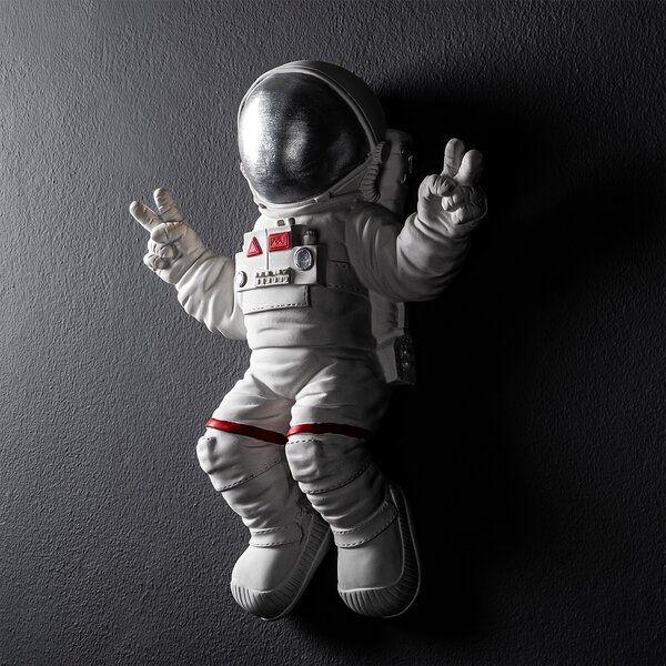 ASIR Nástěnná dekorace ASTRONAUT bílá a šedá