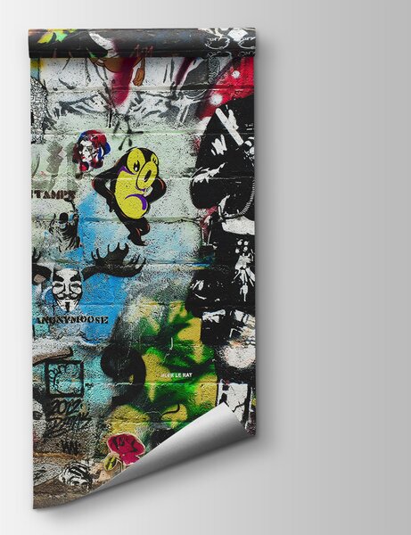 Fototapeta Zeď s graffiti, Designové fototapety na zeď, Populární fototapety, u12434 - Tapeko.co.cz